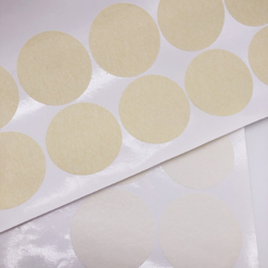 Decal giấy che logo dạng die-cut hình tròn và hình chữ nhật, dùng cho ngành giày để chống lem sơn.