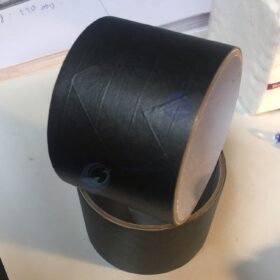 Băng keo giấy kraft đen có chỉ gia cường độ bền cao